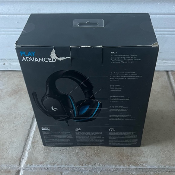 Logitech G432 Gaming Headset with Microphone - Black BNIB WIRED headset - Picture 3 of 10